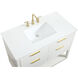 Larkin 42 X 22 X 34 inch White Vanity Sink Set