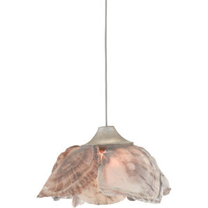 Catrice 1 Light 6 inch Silver/Contemporary Silver Leaf/Natural Shell Multi-Drop Pendant Ceiling Light