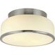 Parkhurst 2 Light 11.25 inch Brushed Nickel Flush Mount Ceiling Light