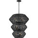 Lisa McDennon Luca LED 27.75 inch Black Chandelier Ceiling Light, Multi Tier