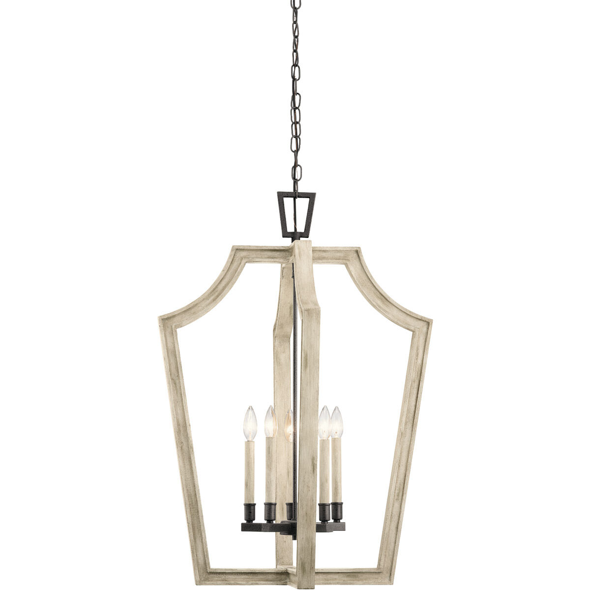 Botanica 5 Light 24 inch Anvil Iron Chandelier 1 Tier Medium Ceiling Light, 1 Tier Medium