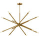 C&M by Chapman & Myers Eastyn 12 Light 36.88 inch Burnished Brass Chandelier Ceiling Light