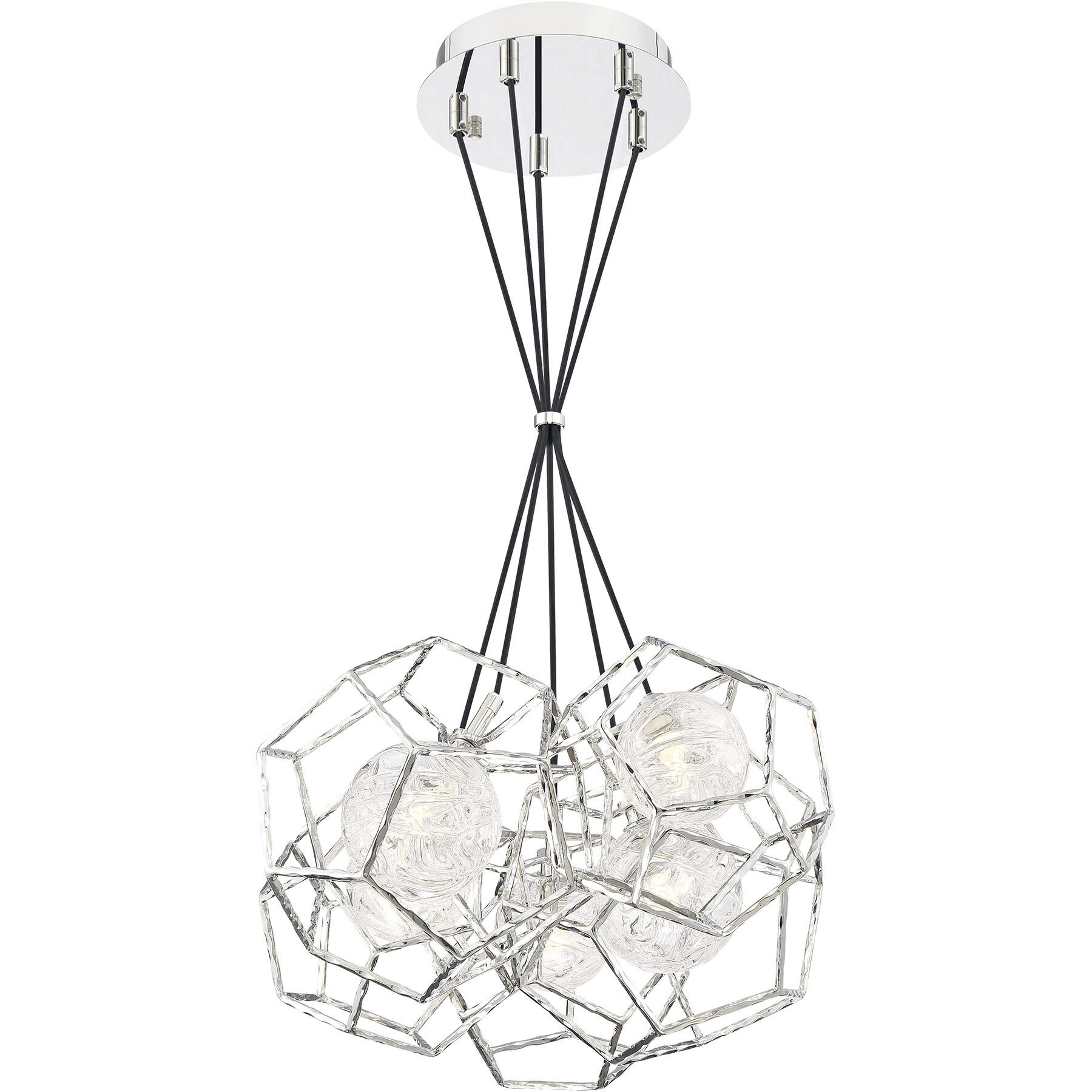 Norway LED 18.5 inch Chrome Chandelier Ceiling Light