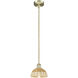 Edison Bristol Natural II 1 Light 7.5 inch Antique Brass Mini Pendant Ceiling Light