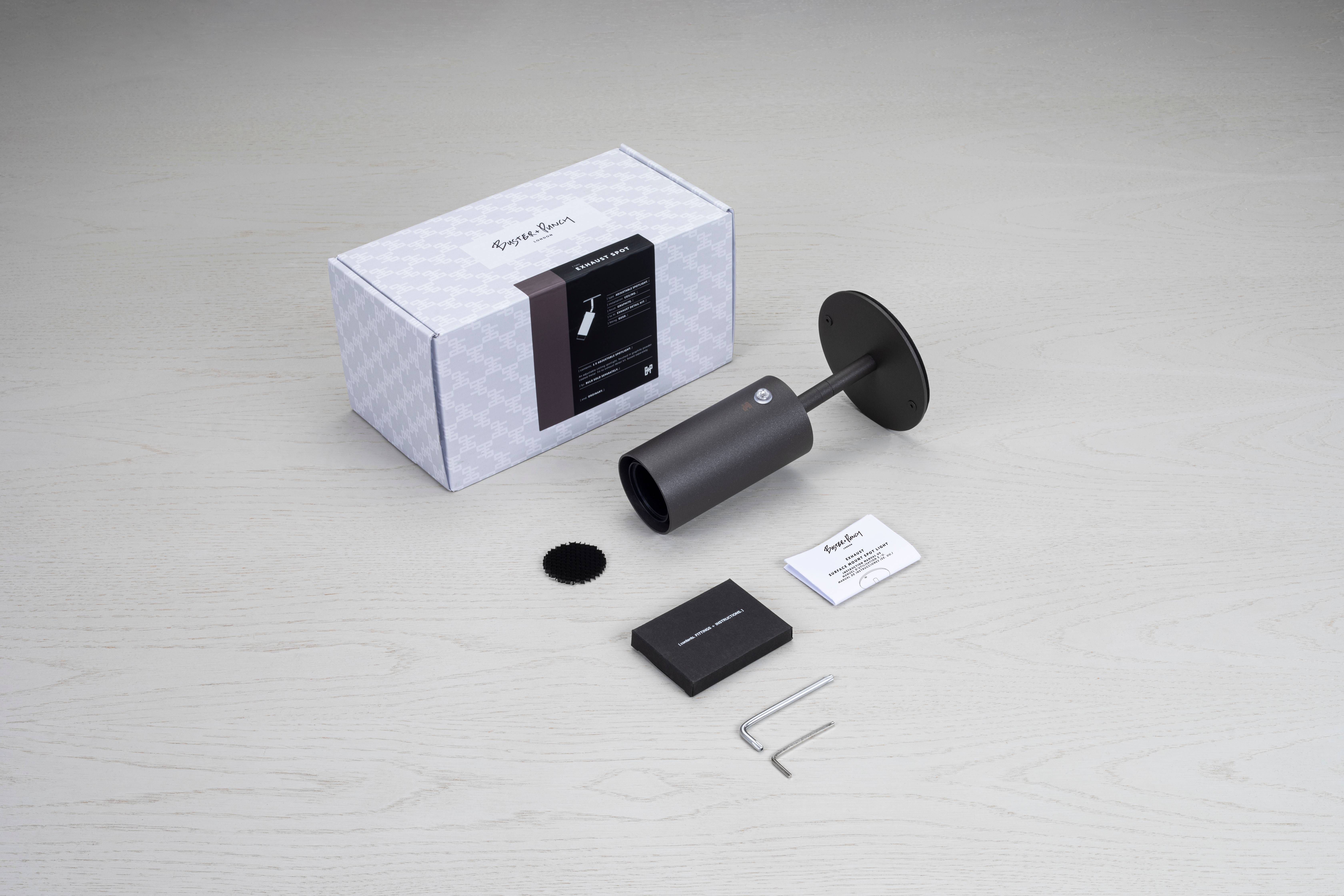 Exhaust Spot LED 2.36 inch Stone / Burnt Steel Flush Mount Ceiling Light