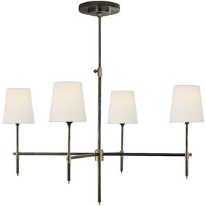 Thomas O'Brien Bryant 4 Light 36 inch Bronze and Hand-Rubbed Antique Brass Chandelier Ceiling Light, Large