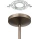 Avril 4 Light 18.25 inch Forged Bronze Convertible Pendant Ceiling Light