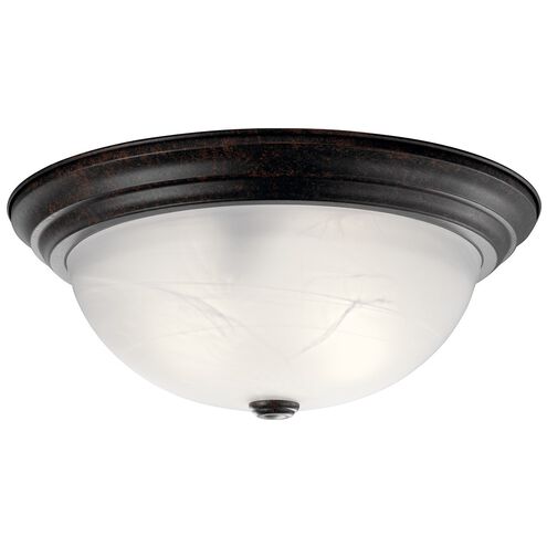 Independence 3 Light 15 inch Tannery Bronze Flush Mount Light Ceiling Light