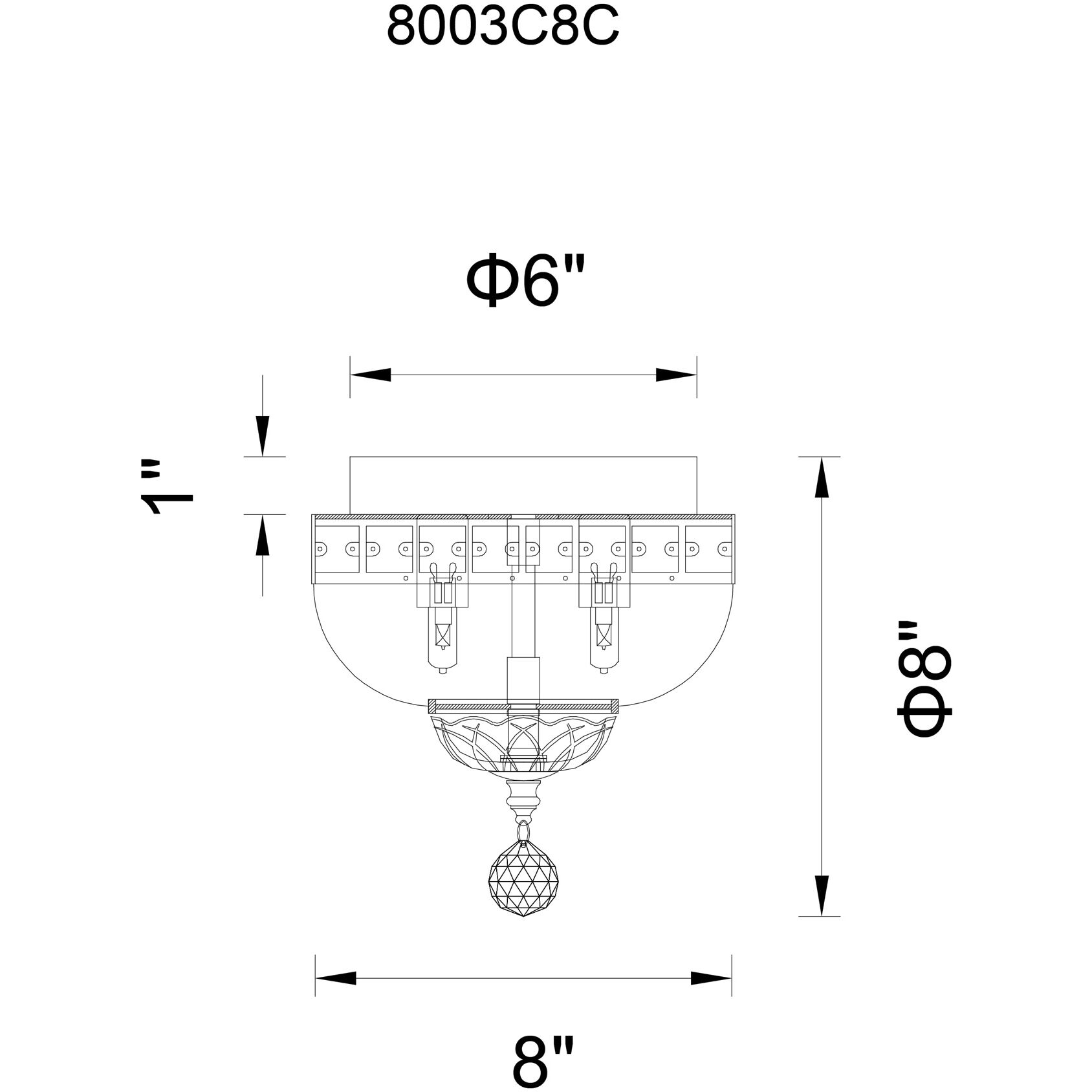 Stefania 2 Light 8 inch Chrome Bowl Flush Mount Ceiling Light