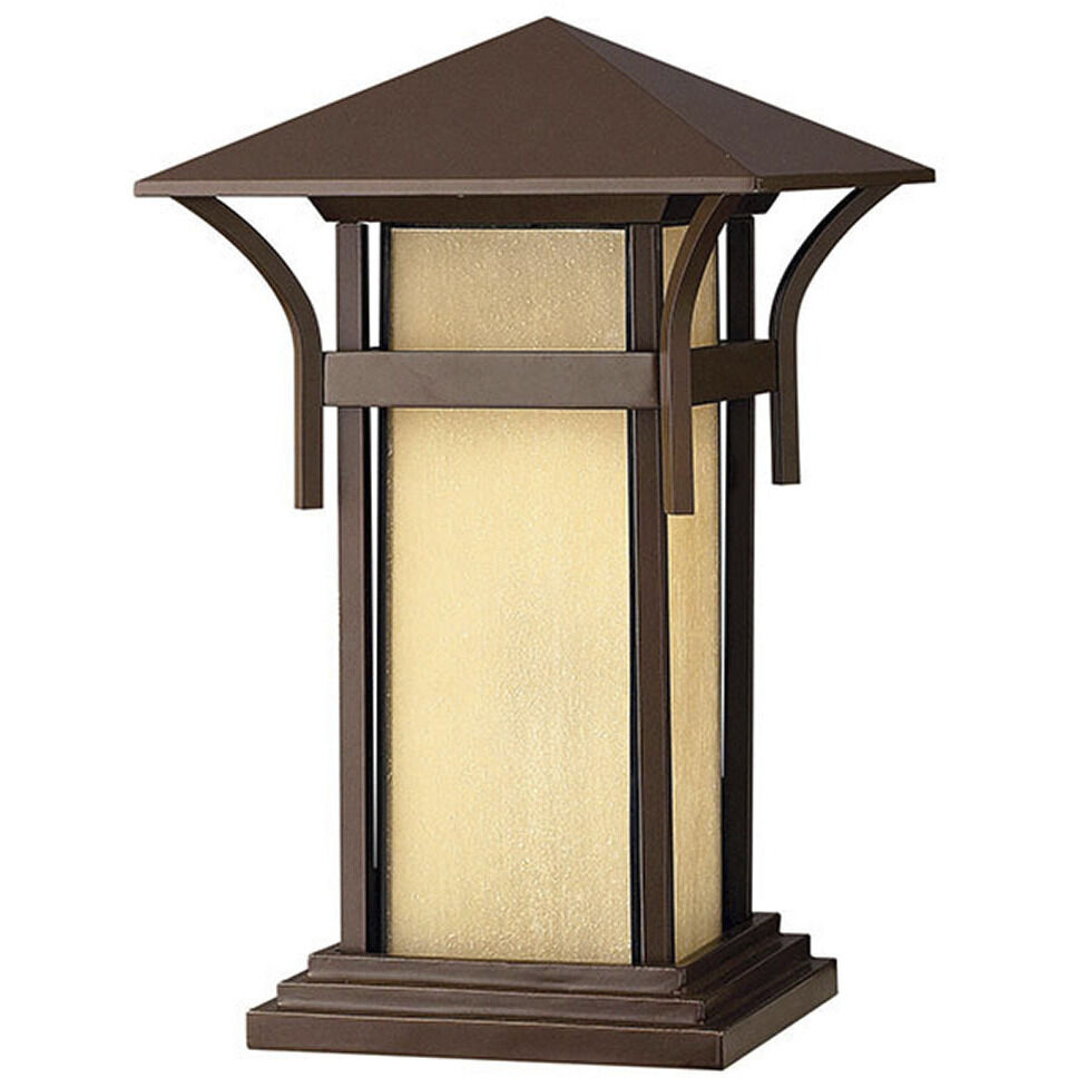 Estate Series Harbor 1 Light 17 inch Anchor Bronze Outdoor Pier Mount Lantern in Non-LED