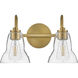 Vera LED 15 inch Lacquered Brass Bath Light Wall Light