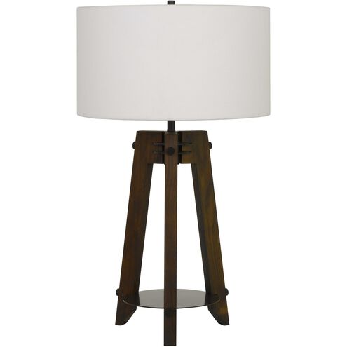 Bilzen 32 inch 150 watt Walnut Table Lamp Portable Light, Tripod
