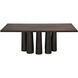 Severity 84 X 44 inch Dark Walnut & Ebony Dining Table
