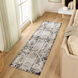 Sesia 94 X 32 inch Black/White Rug in 2 x 8