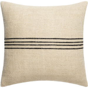 Brett 18 X 18 inch Light Brown/Black Accent Pillow