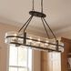 Hudson 10 Light 48 inch Matte Black Linear Chandelier Ceiling Light, Oval