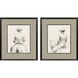 English Rider Gray and Beige and Brown and Sepia Framed Art