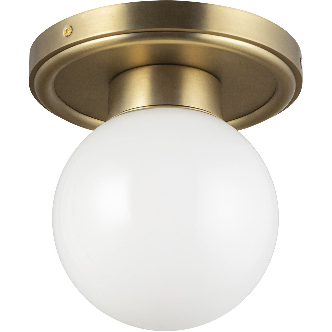 Alora Mood Fiore 1 Light 6 inch Brushed Gold/Glossy Opal Glass Semi-Flush Mount Ceiling Light