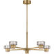 C&M by Chapman & Myers Holsted 1 Light 32 inch Estate Brass Chandelier Ceiling Light