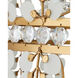 Bradshaw 4 Light 35.5 inch Frosted/Clear/Brass Chandelier Ceiling Light