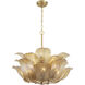 Orchid 10 Light 28.5 inch Legacy Brass Pendant Ceiling Light in Amber Handmade Glass
