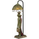 King Frog 21 inch 25 watt Green Table Lamp Portable Light