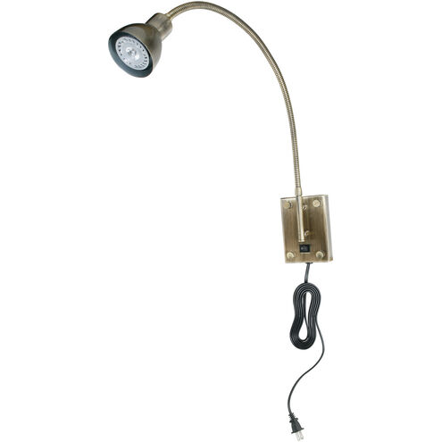 Signature LED 4 inch Antique Brass Gooseneck Wall Lamp Wall Light