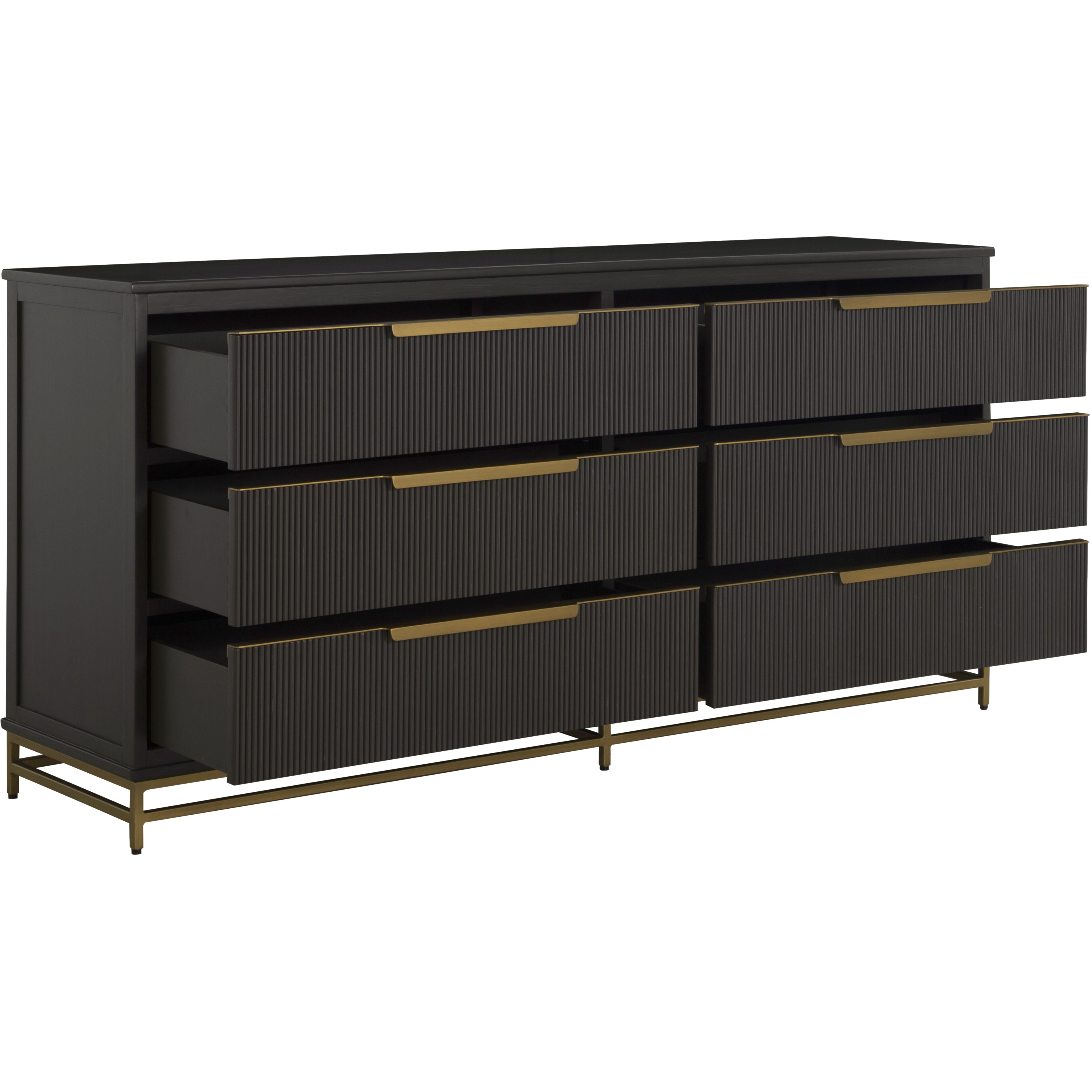 Riggs Stained Gold and Sesame Black Dresser