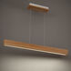 Drift Linear Pendant Ceiling Light in 56in., Walnut