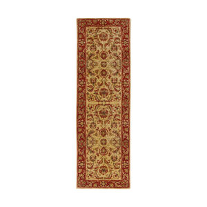 Ancient Treasures 96 X 30 inch Burgundy/Tan/Camel/Dark Brown/Khaki Rugs, Wool