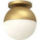 Monae 1 Light 9.88 inch Brushed Gold Flush Mount Ceiling Light