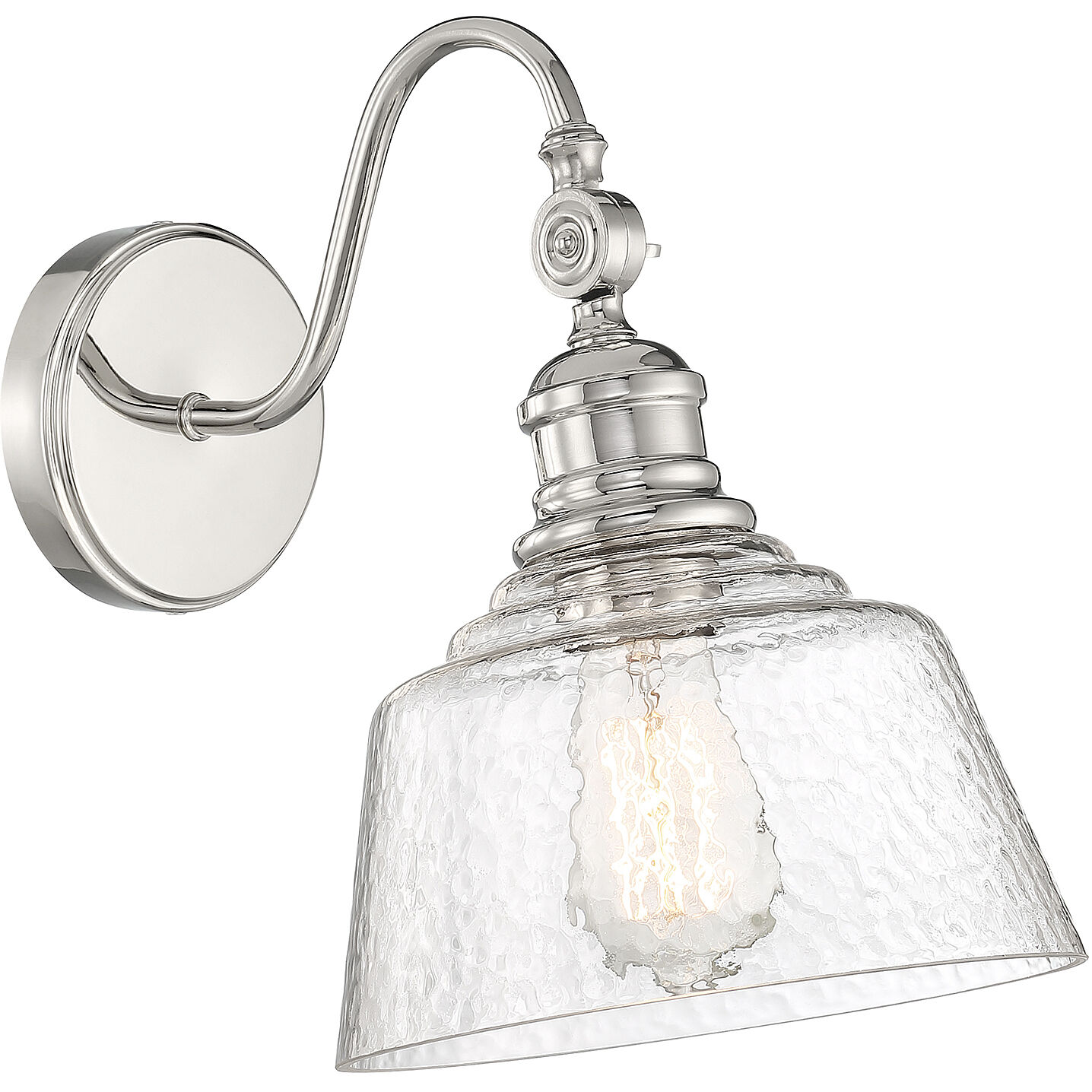 Vintage 1 Light 9 inch Polished Nickel Wall Sconce Wall Light