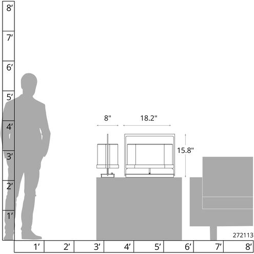 Serenity 15.8 inch 60 watt Sterling Table Lamp Portable Light