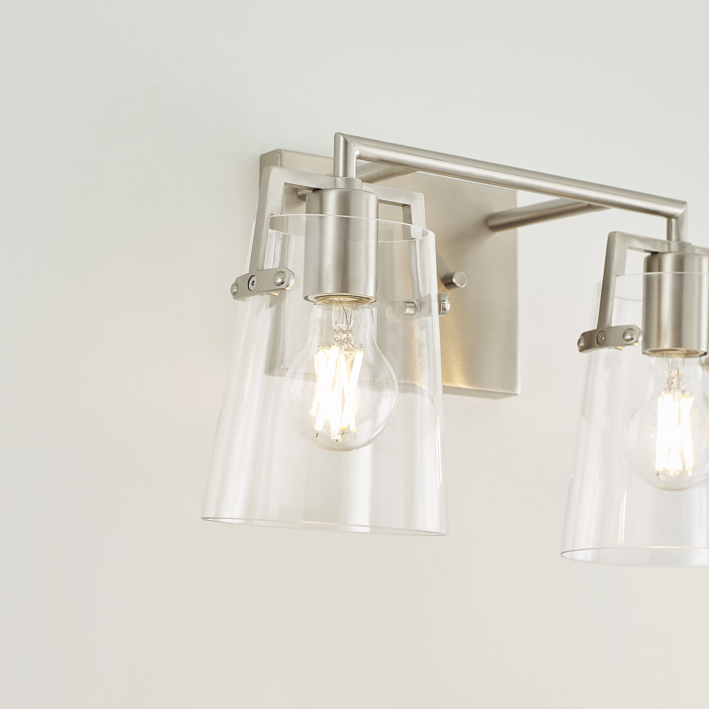 Drew & Jonathan Crofton 2 Light 14.63 inch Brushed Steel Wall Bath Fixture Wall Light