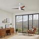 Atlas Super Janet 52 inch Gloss White with Walnut Tone Blades Ceiling Fan, Paddle Fan
