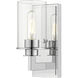 Savannah 1 Light 4.5 inch Chrome Wall Sconce Wall Light