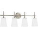 Driscoll 4 Light 30.75 inch Brushed Nickel Wall Bath Fixture Wall Light