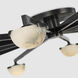 Kelly Wearstler Pedra LED 60 inch Bronze Staggered Arm Flush Mount Ceiling Light, Grande