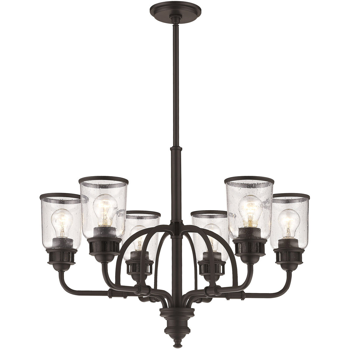 Lawrenceville 6 Light 26 inch Bronze Chandelier Ceiling Light