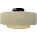 Radiance LED 14.5 inch Vanilla Gloss and Matte Black Semi Flush Ceiling Light