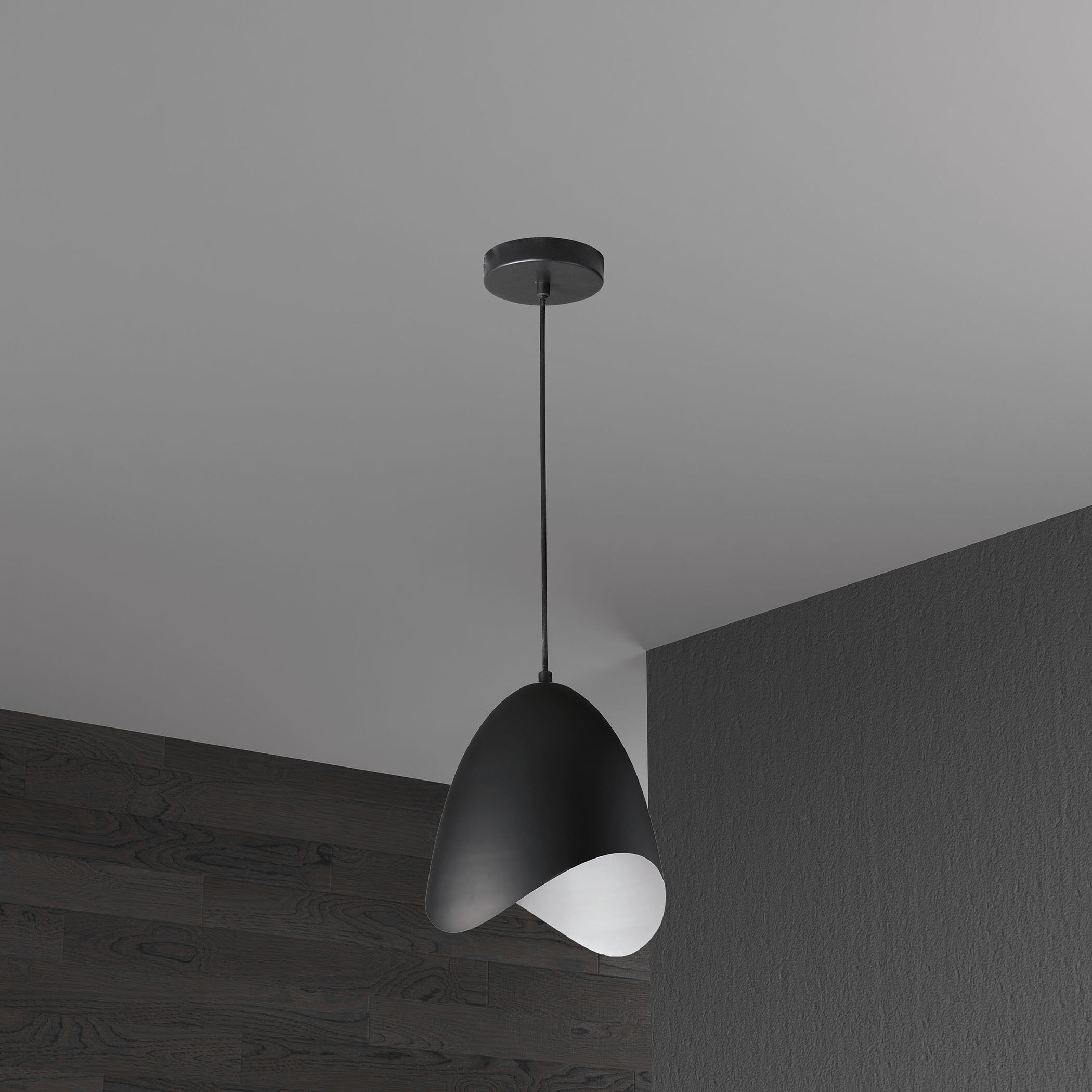 Myra LED 8 inch Black Pendant Ceiling Light