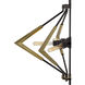 Malounta 6 Light 32 inch Antique Brass and Black Chandelier Ceiling Light