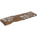 Mother of Pearl Eucalyptus Brown and White/Cream Bath Board
