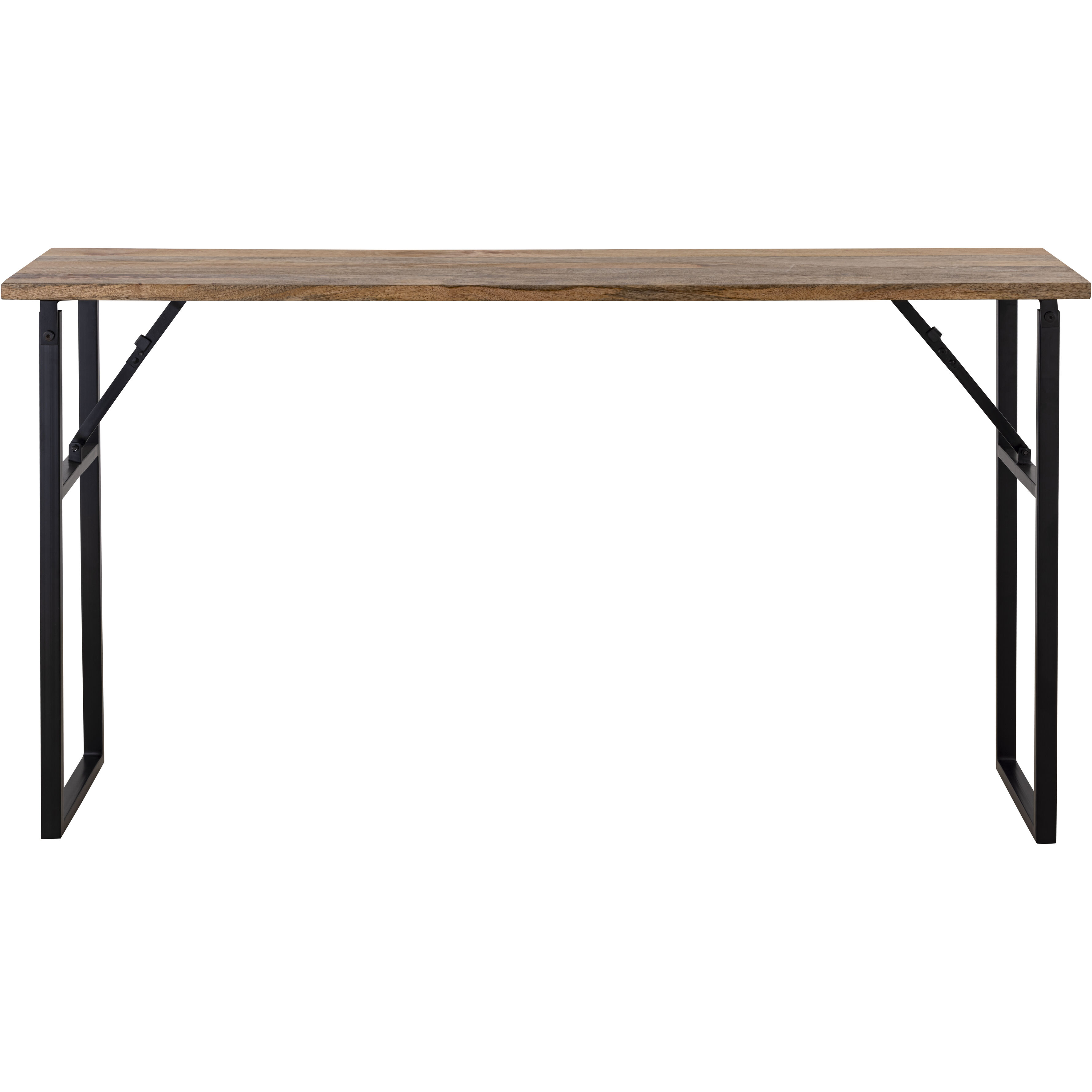 Deven 60 X 15.5 inch Natural Wood and Black Console Table