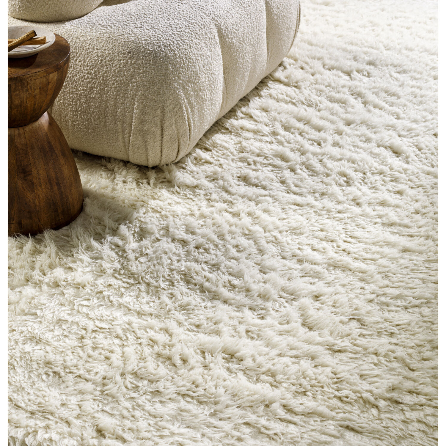 Alpaca 120 X 96 inch Cream Rug, Rectangle