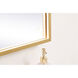 Pier 30 X 18 inch Brass LED Mirror