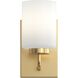 Merry 1 Light 5.75 inch Brushed Gold Bath Vanity Wall Light