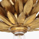 Broche 1 Light 11 inch Antique Gold Flush Ceiling Light