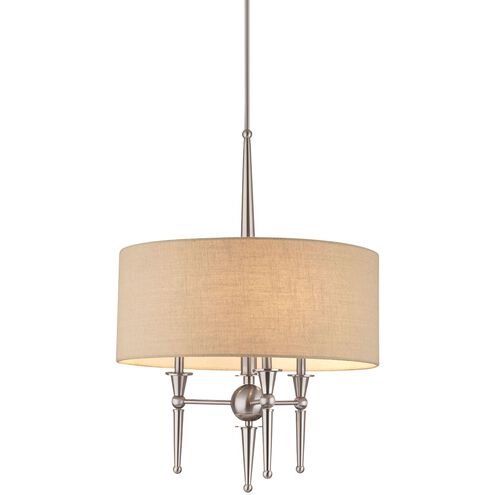 Allure 3 Light 24 inch Brushed Nickel Chandelier Ceiling Light