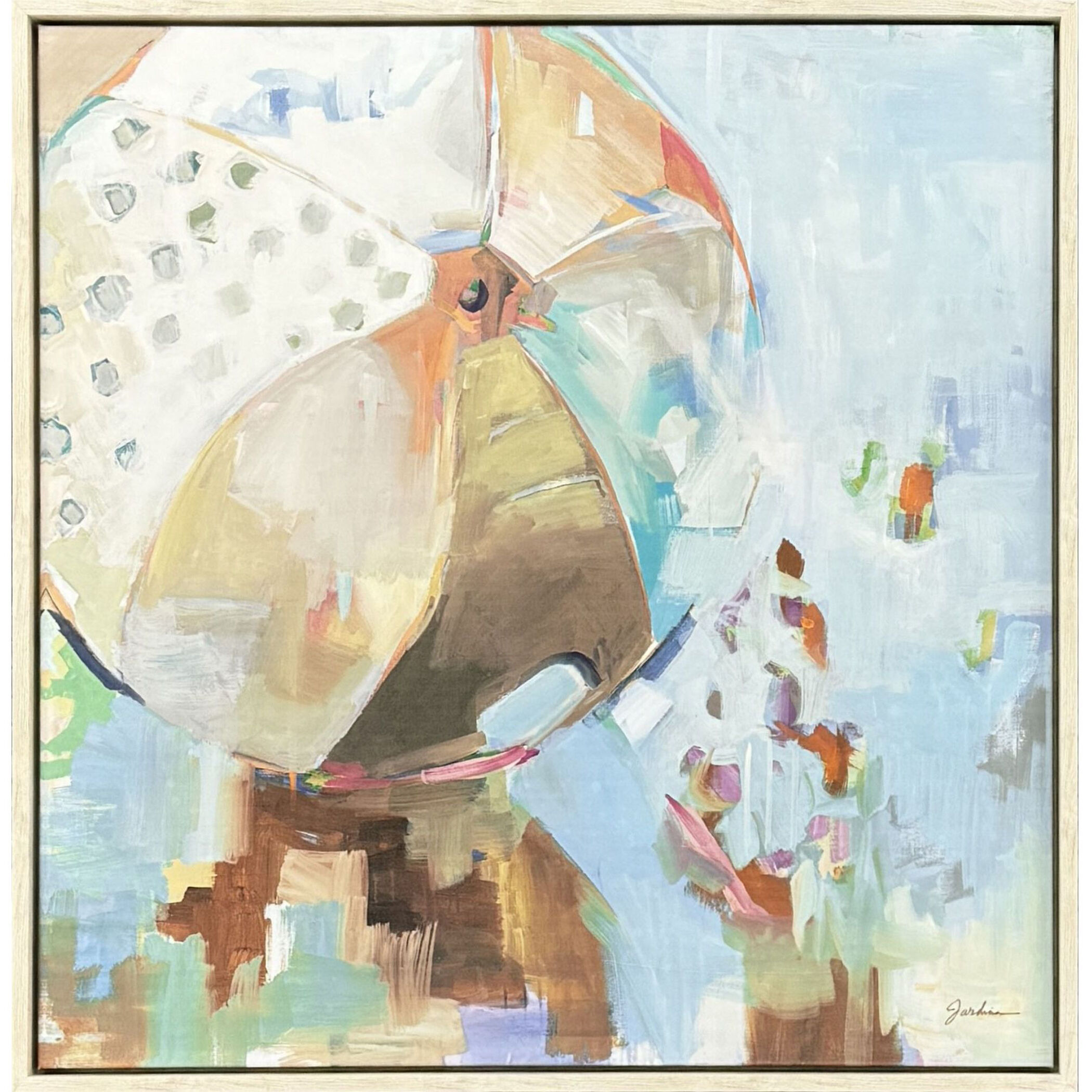 Beach Balls Blue and Brown and Green and Multi Canvas